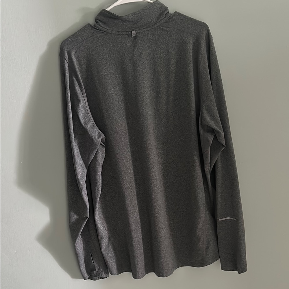 Nike Gray Quarter-Zip Performance Sweatshirt - image 2